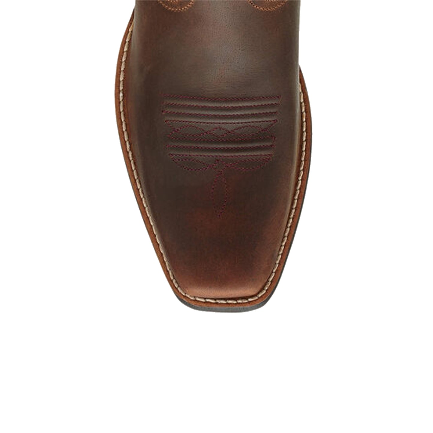 Brown Square-Toe Chic Embroidery Classic Mid Calf Cowgirl Boots
