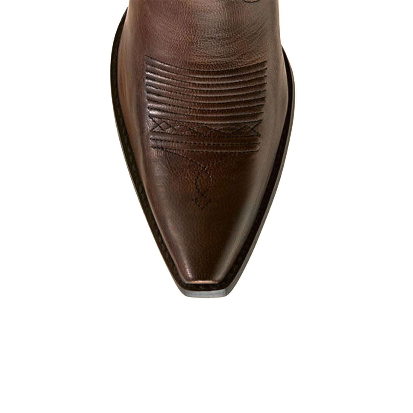 Brown Snip-Toe Classic Embroidery Western Ankle Cowgirl Boots