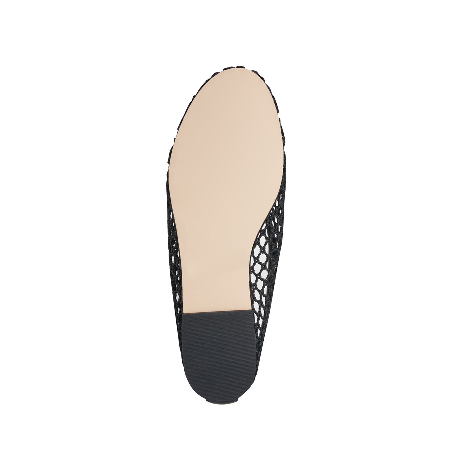 Black Mesh Round-Toe Classic Slip-On Stylish Ballet Flats