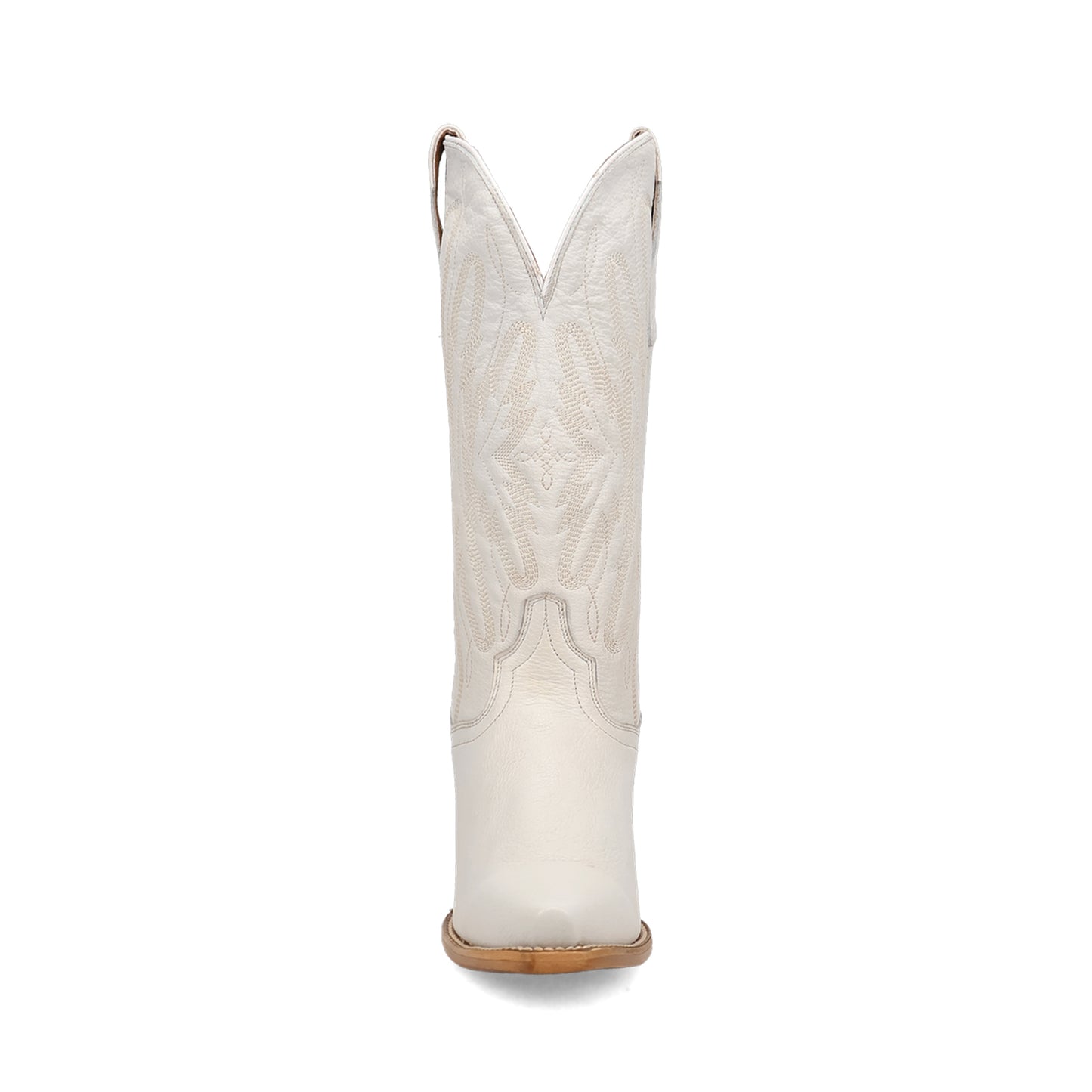 White Snip-Toe Chic Embroidery Western Mid Calf Cowgirl Boots