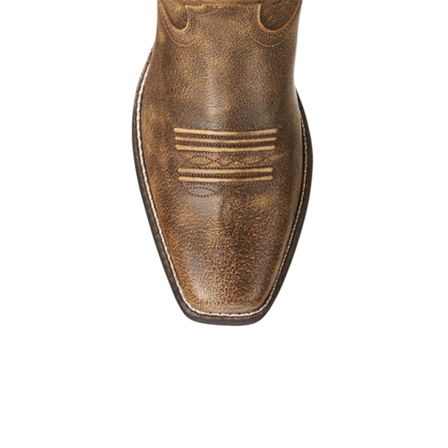 Tan Square-Toe Chic Embroidery Classic Mid Calf Cowgirl Boots
