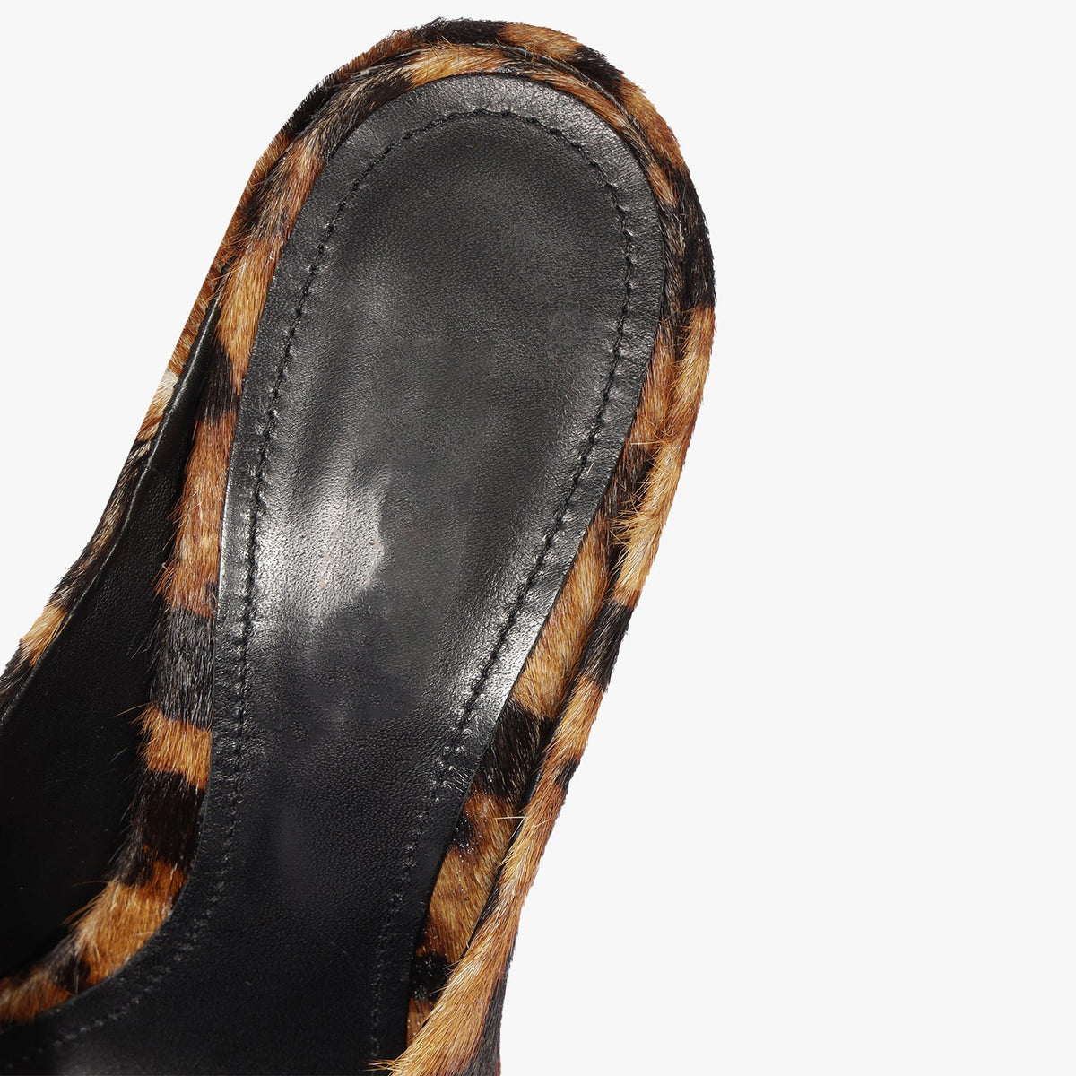 Leopard Pattern Pointed-Toe Slip-On Backless Chic Pumps High Heels