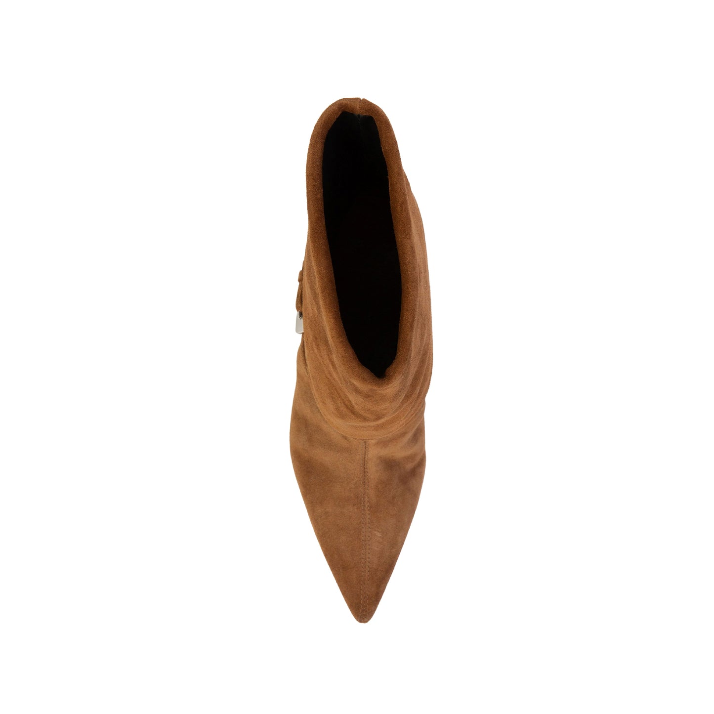 Caramel Faux Suede Pointed-Toe Short Ankle High Stiletto Heel Boots