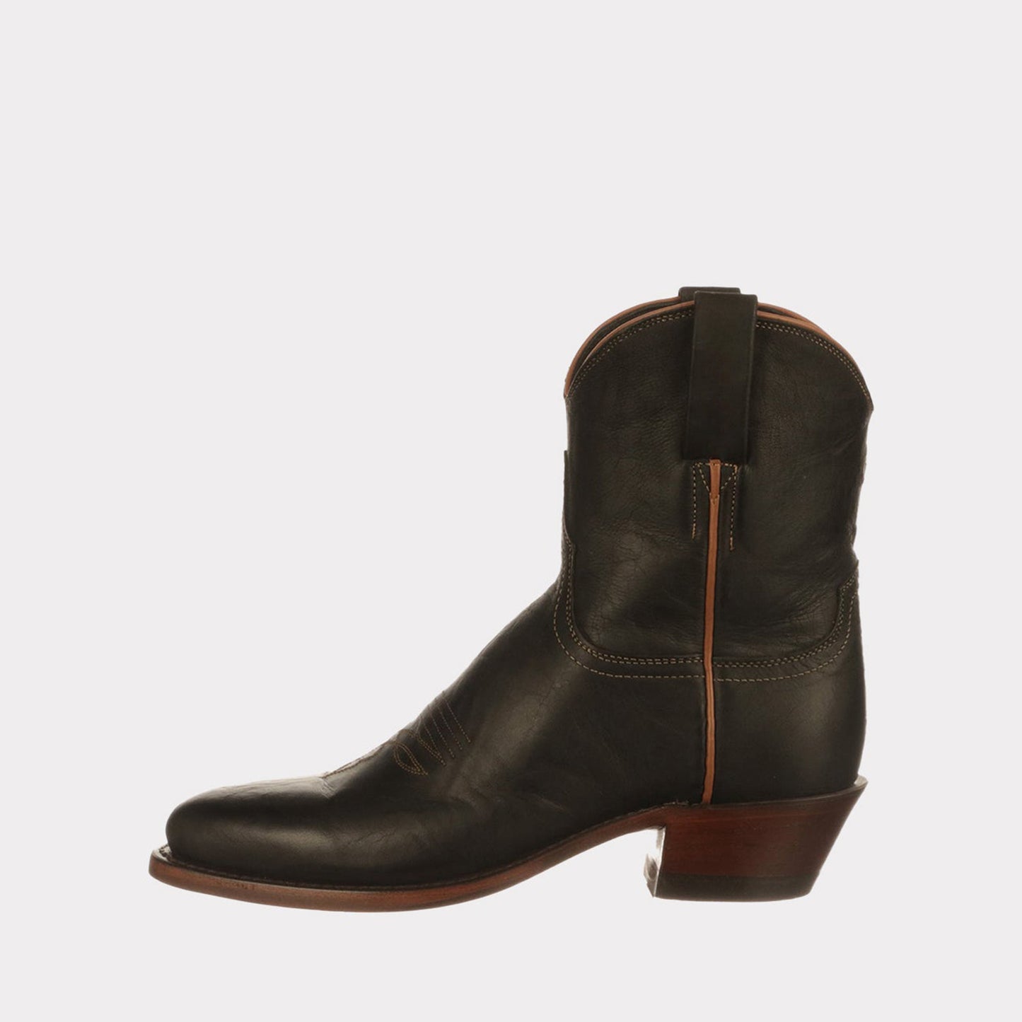 Coffee Snip-Toe Western Ankle Simple Cowgirl Boots