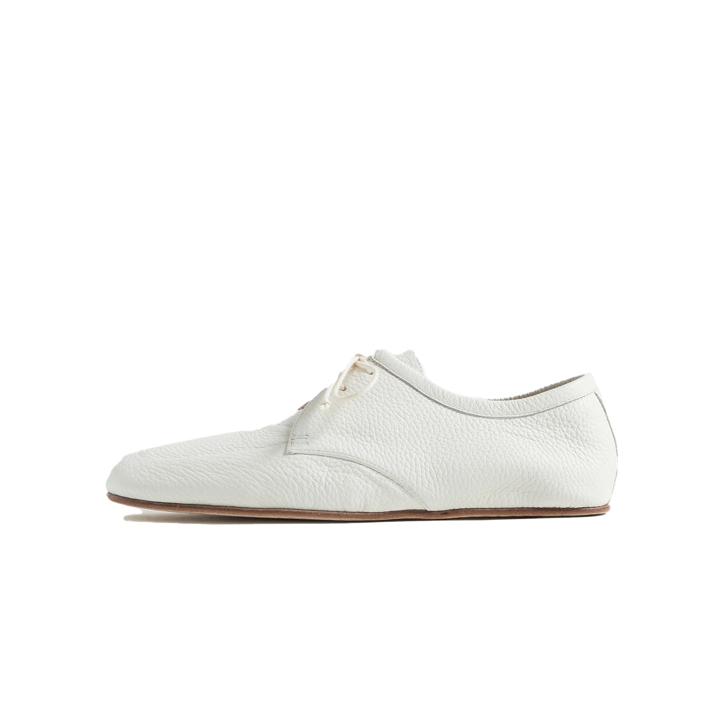White Round-Toe Classic Bow Flats Loafers