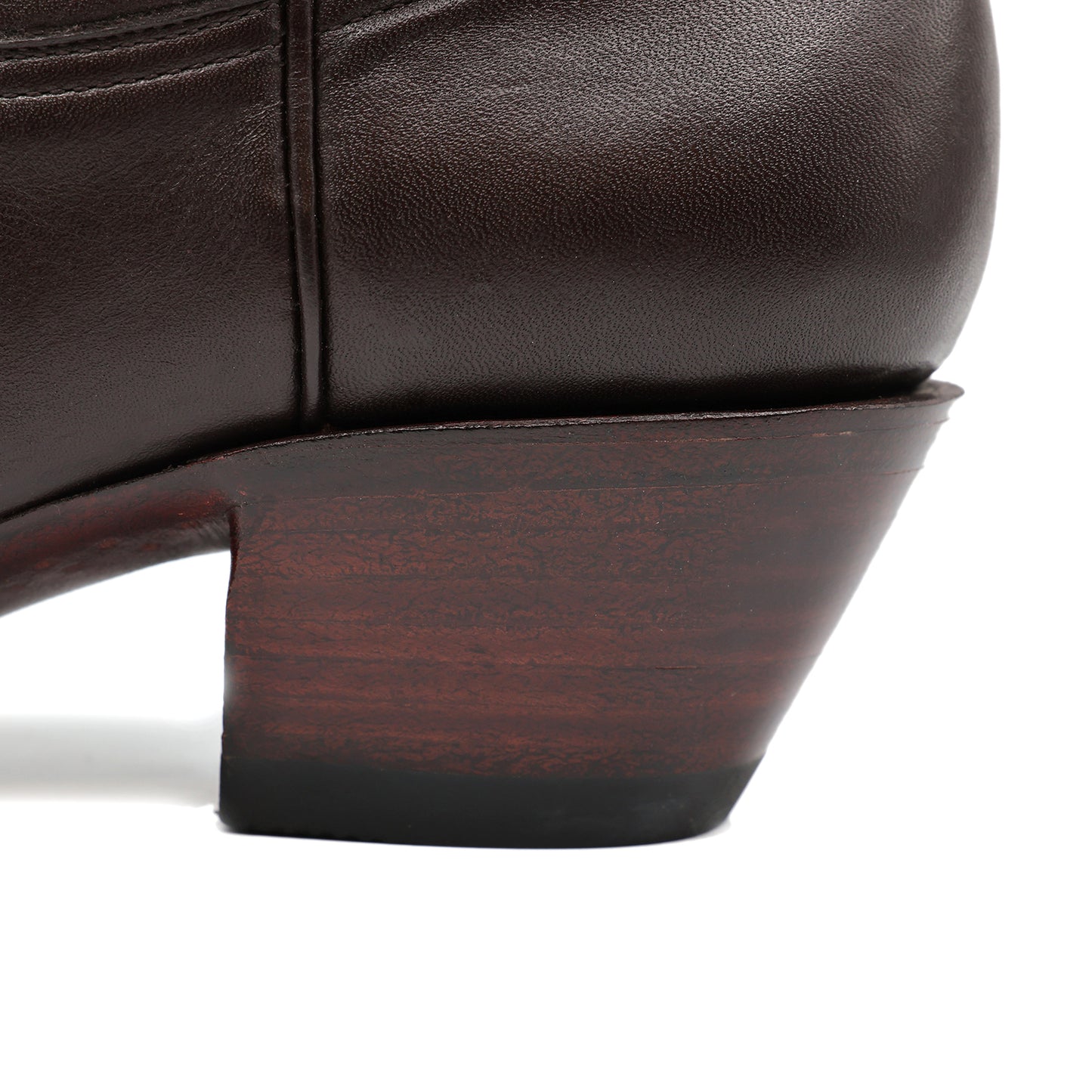 Dark Brown Snip-Toe Chic Embroidery Mid Calf Cowgirl Boots