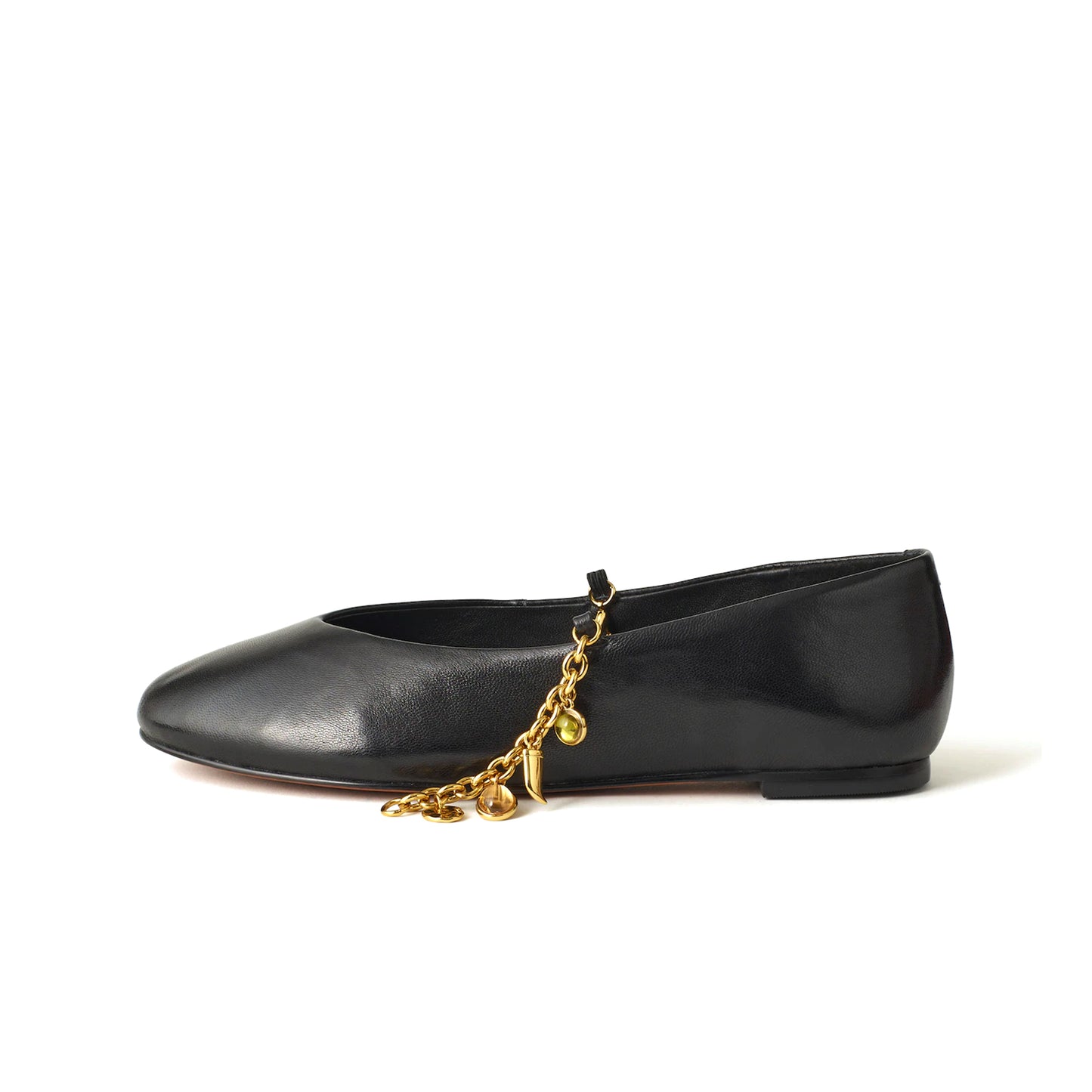 Black Round-Toe Mary Jane Classic Ballet Flats