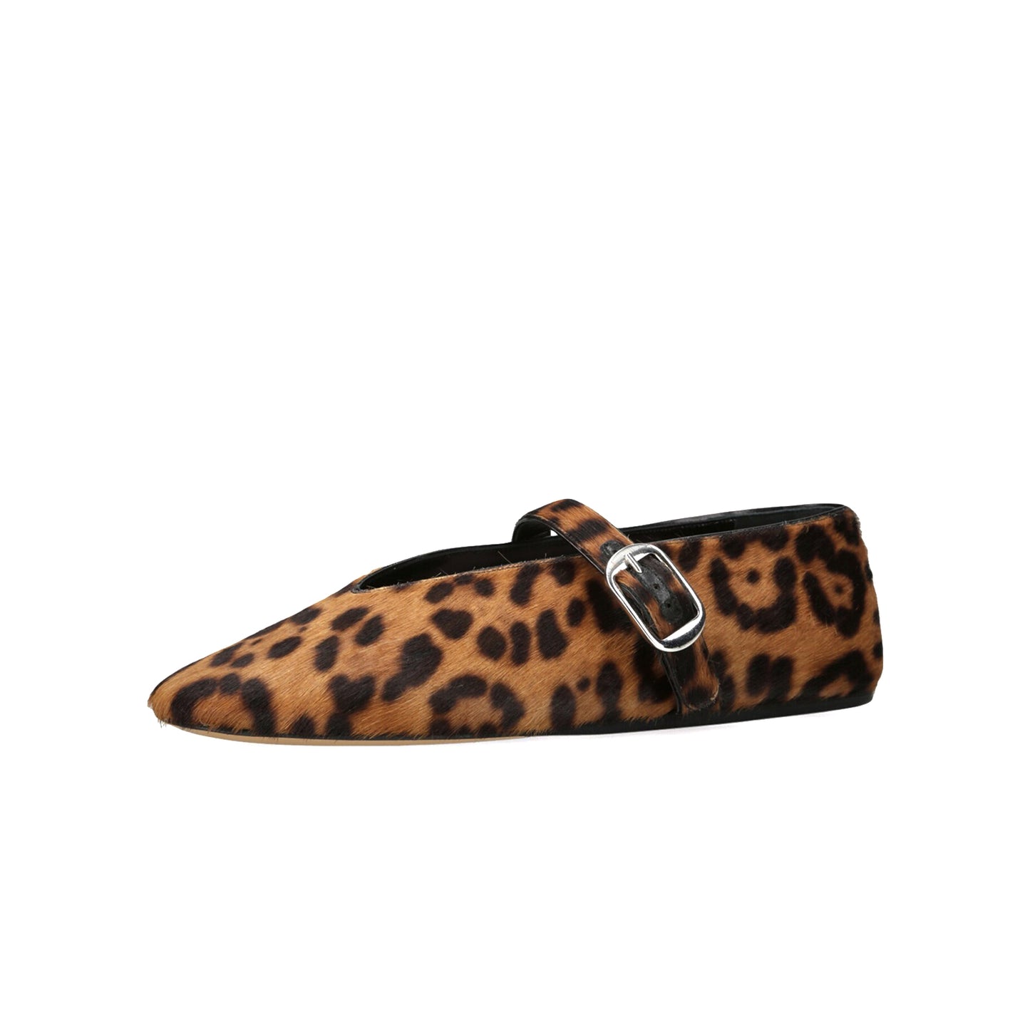 Leopard Print Square-Toe Chic Mary Jane Classic Ballet Flats