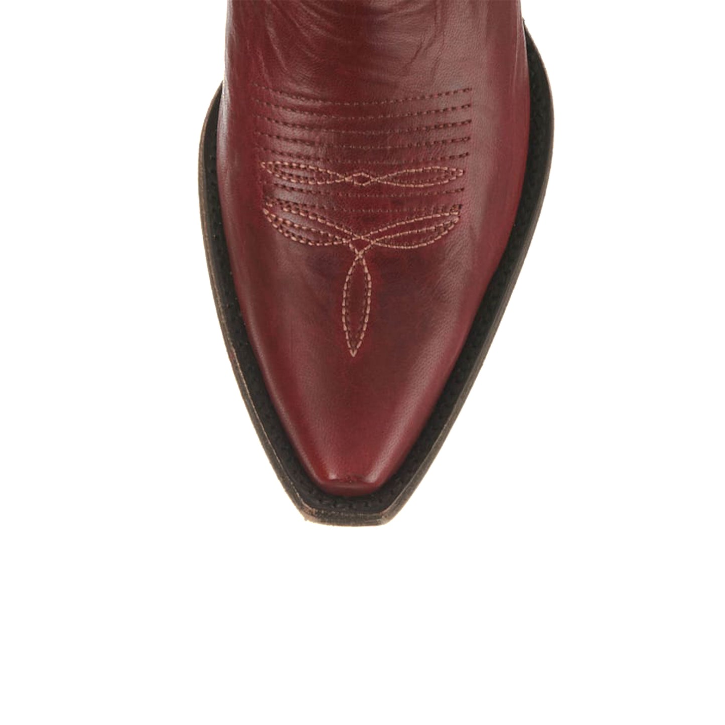 Red Snip-Toe Delicate Embroidery Mid Calf Classic Cowgirl Boots