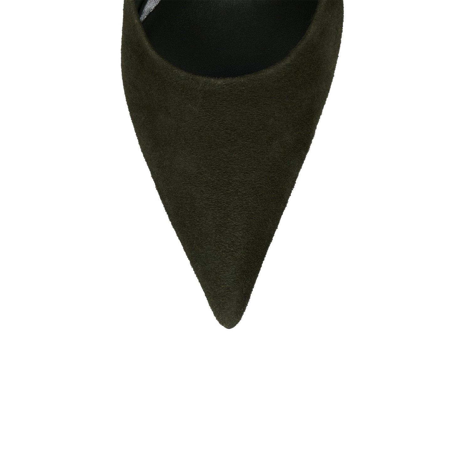 Khaki Contrast Double Textures Pointed-Toe Backless High Heels