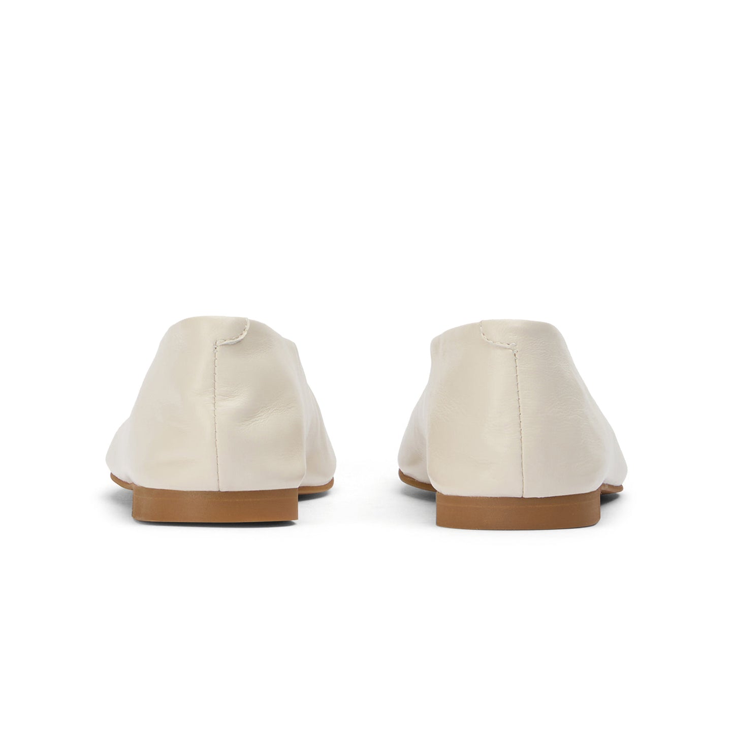 Ivory Round-Toe Sleek Slip-On Ballet Flats