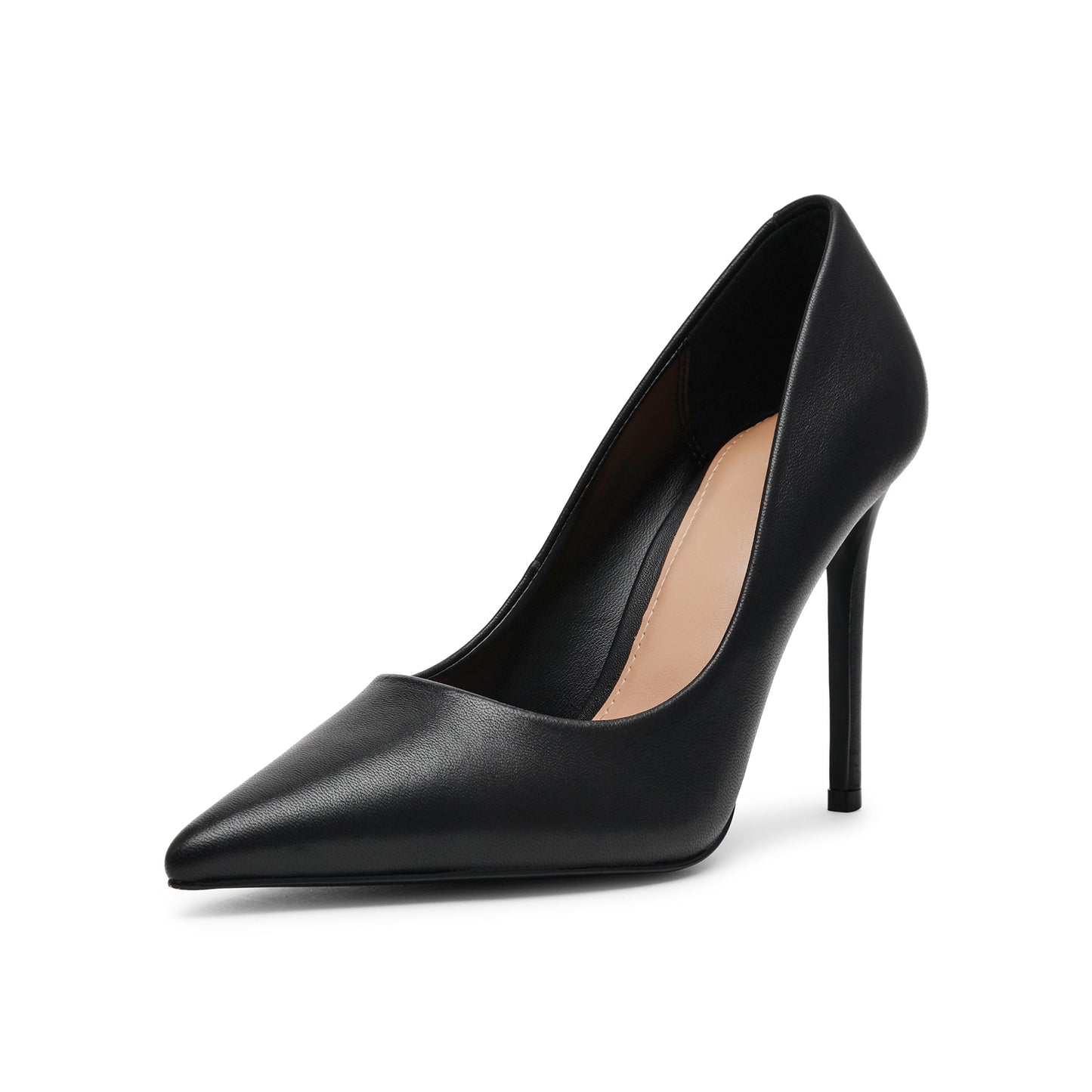 Black Classic Pointed-Toe Slip-On High Heels Pumps