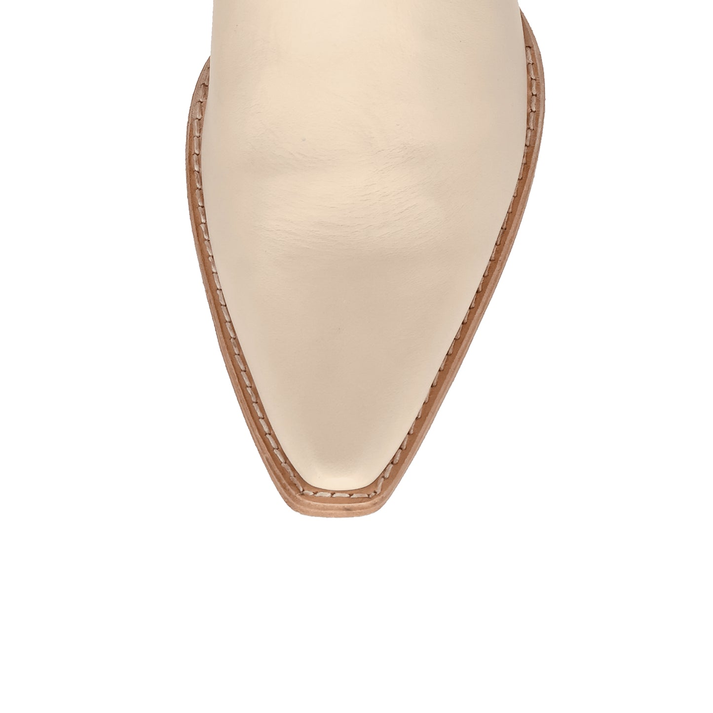 Bone Snip-Toe Grace Embroidery Half-Zip Knee High Cowgirl Boots