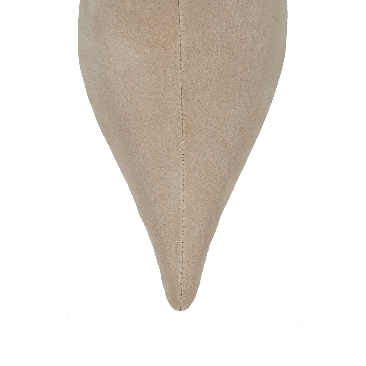 Beige Faux Suede Pointed-Toe Slip-On Ankle Stiletto Boots