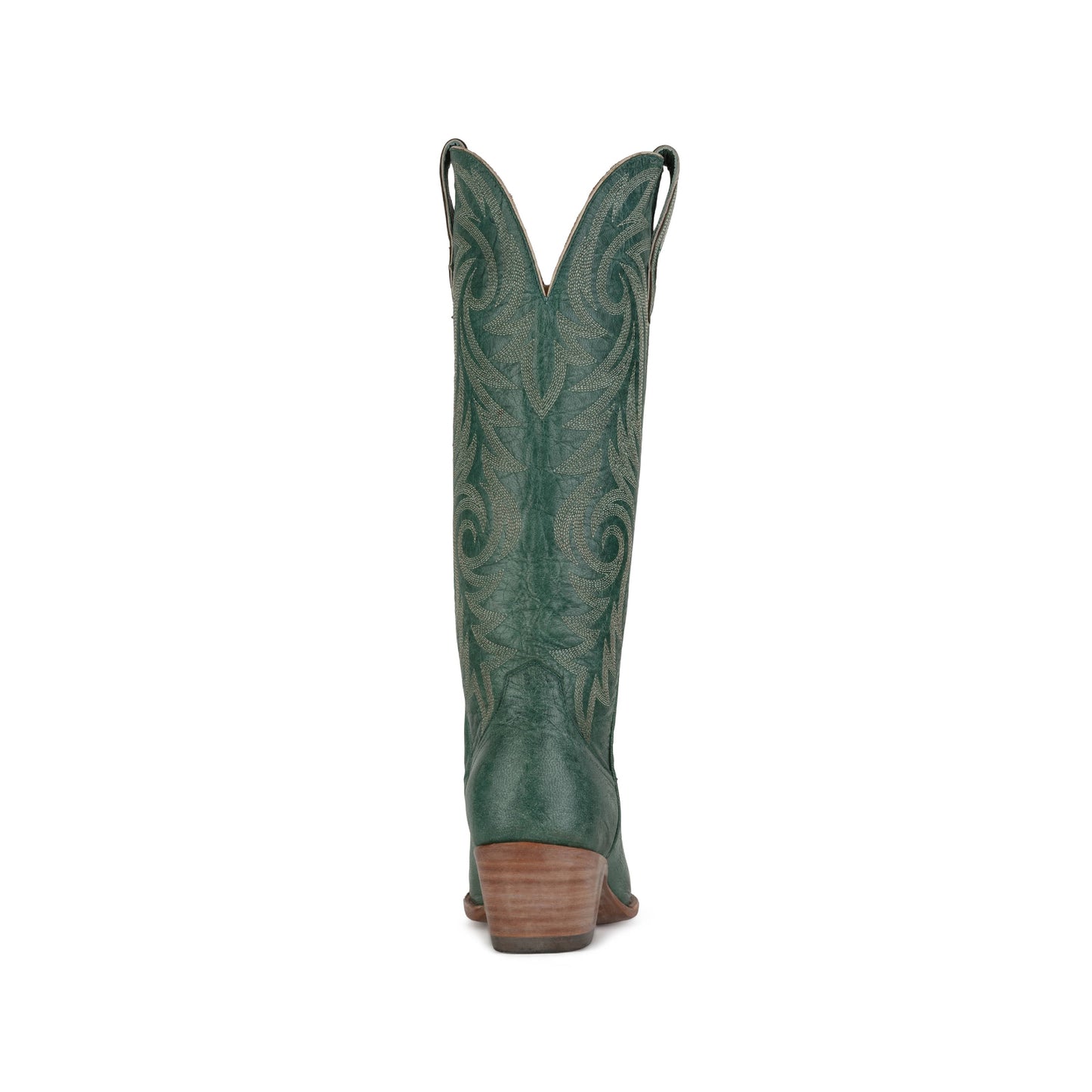 Teal Snip-Toe Western Embroidery Classic Wide Calf Knee High Cowgirl Boots