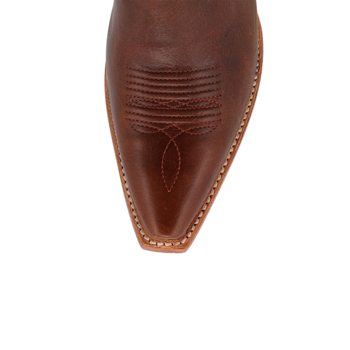 Chestnut Snip-Toe Classic Simple Ankle Cowgirl Boots