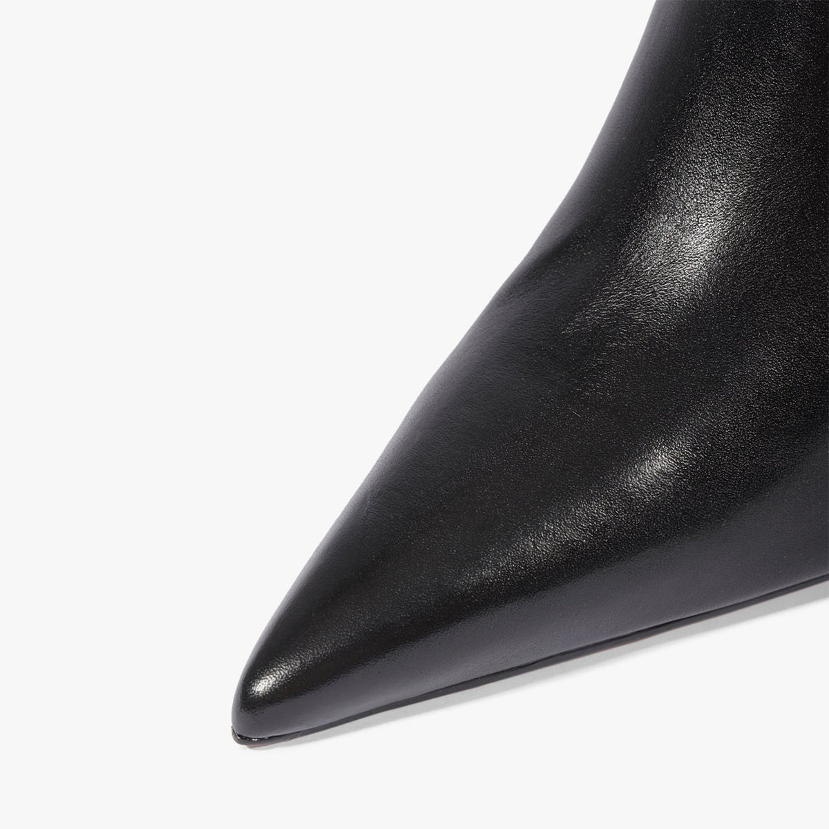 Chic Pointed-Toe Simple Full-Zip Sleek Knee High Stiletto Boots - Black