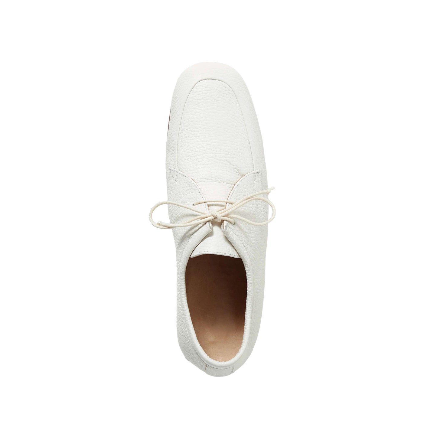 White Round-Toe Classic Bow Flats Loafers