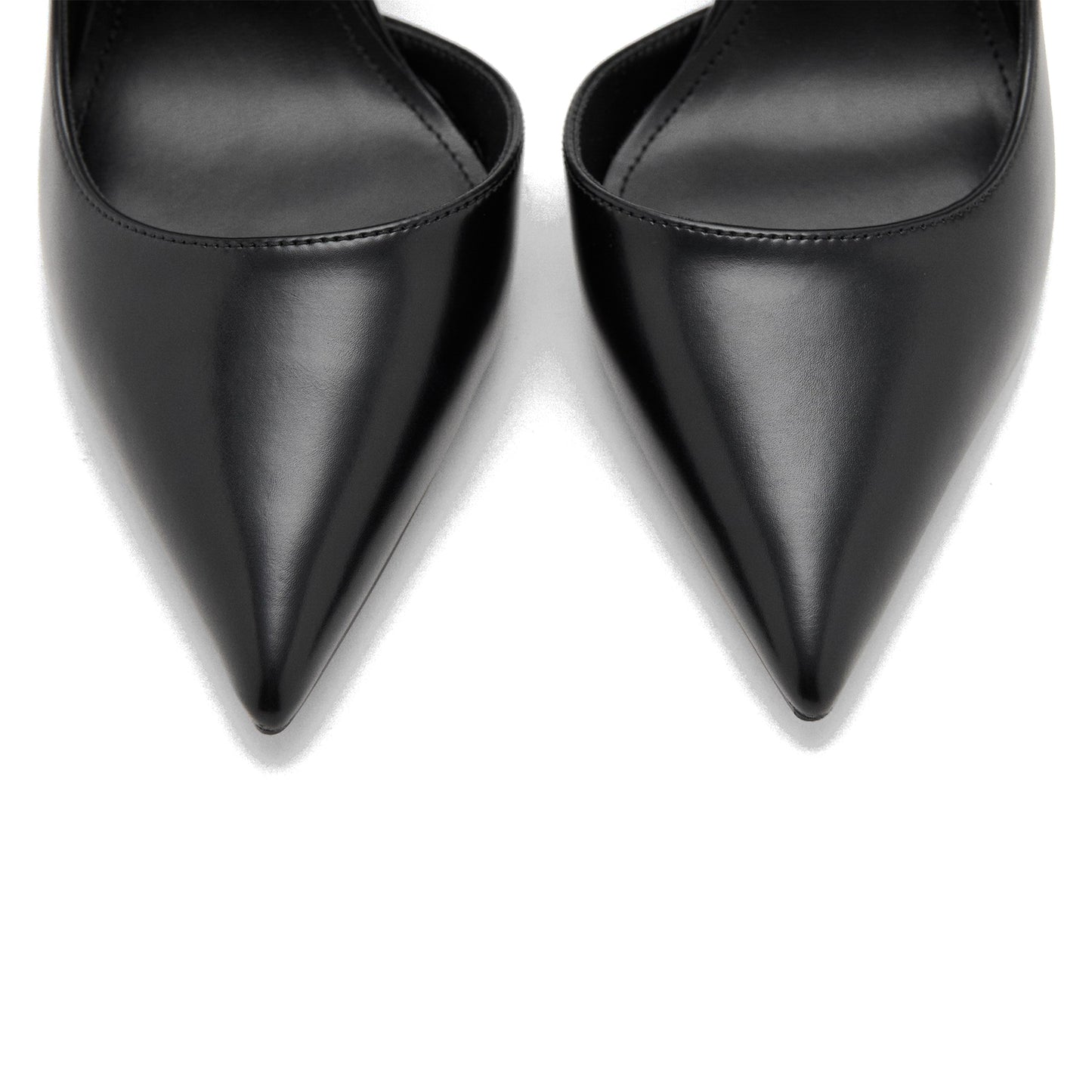 Black Pointed-Toe Slip-On Sleek High Heels Pumps