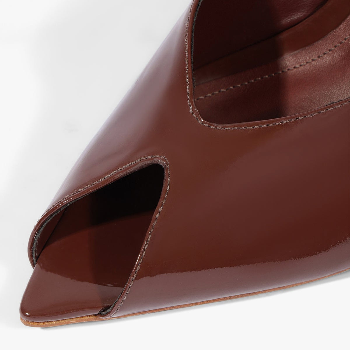 Patent Burgundy Peep Pointed-Toe Chic Ankle Strap Slip-On High Heels