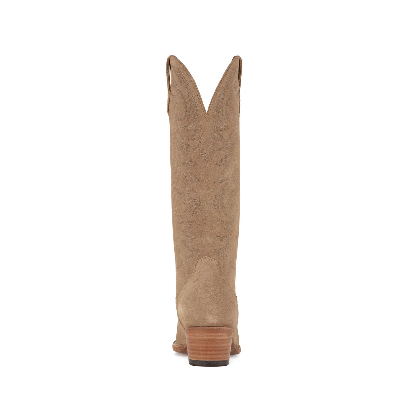 Sand Snip-Toe Western Embroidery Classic Wide Calf Knee High Cowgirl Boots