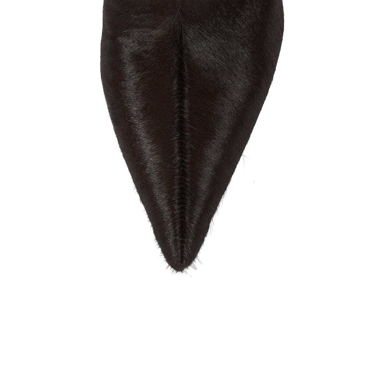 Coffee Pony Hair Vegan Leather Pointed-Toe Slip-On Sleek Ankle Stiletto Boots