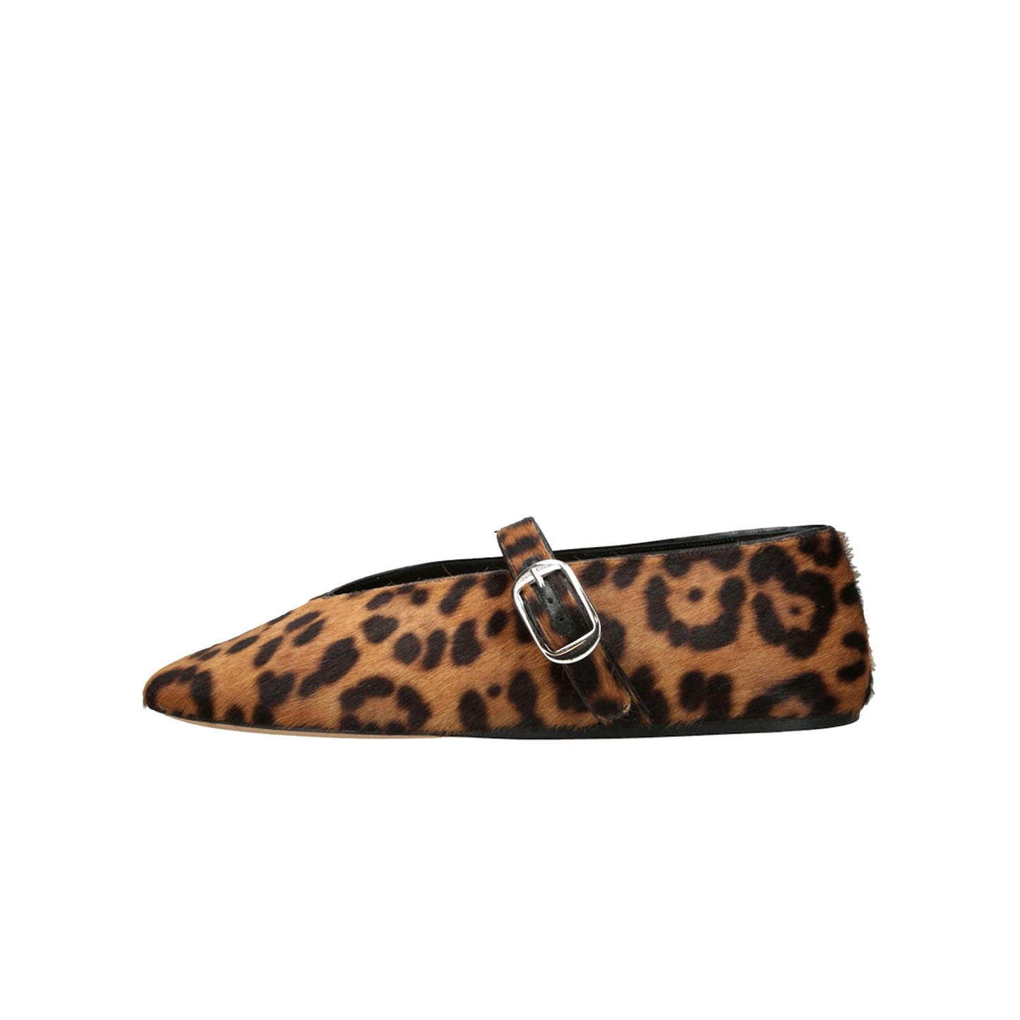 Leopard Print Square-Toe Chic Mary Jane Classic Ballet Flats