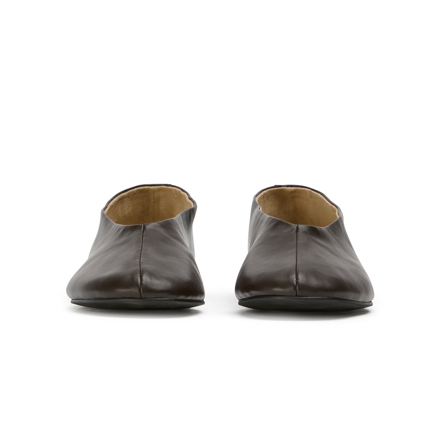 Chocolate Round-Toe Sleek Slip-On Ballet Flats