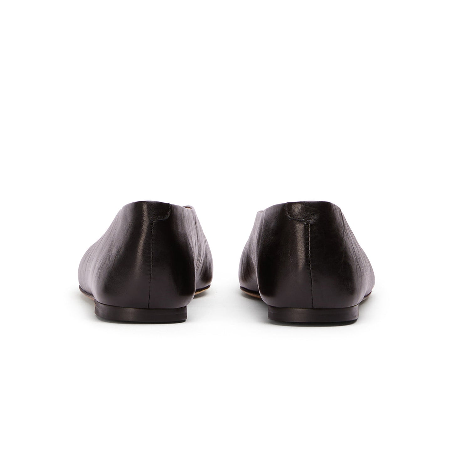 Black Chic Square-Toe Slip-On Flats