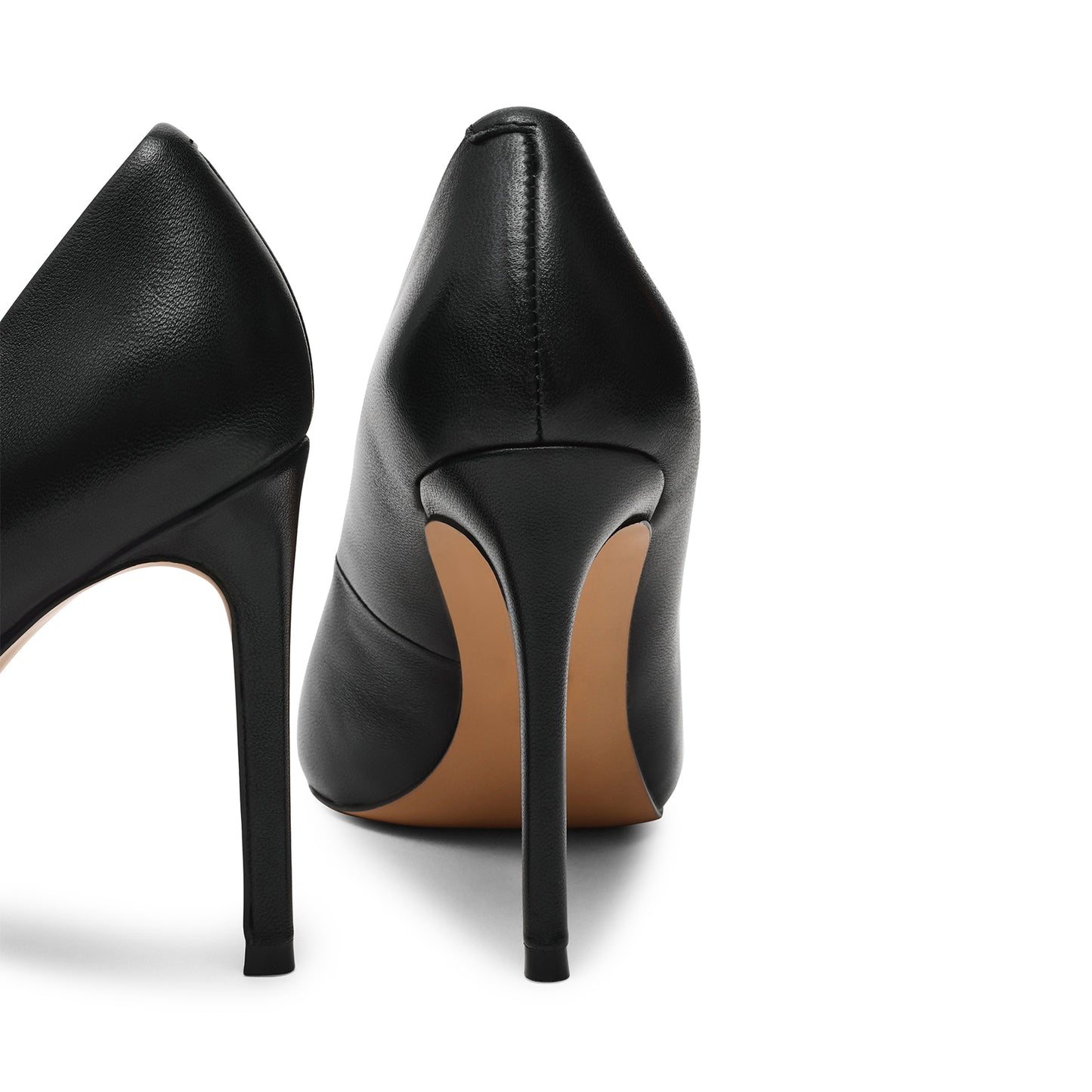 Black Classic Pointed-Toe Slip-On High Heels Pumps