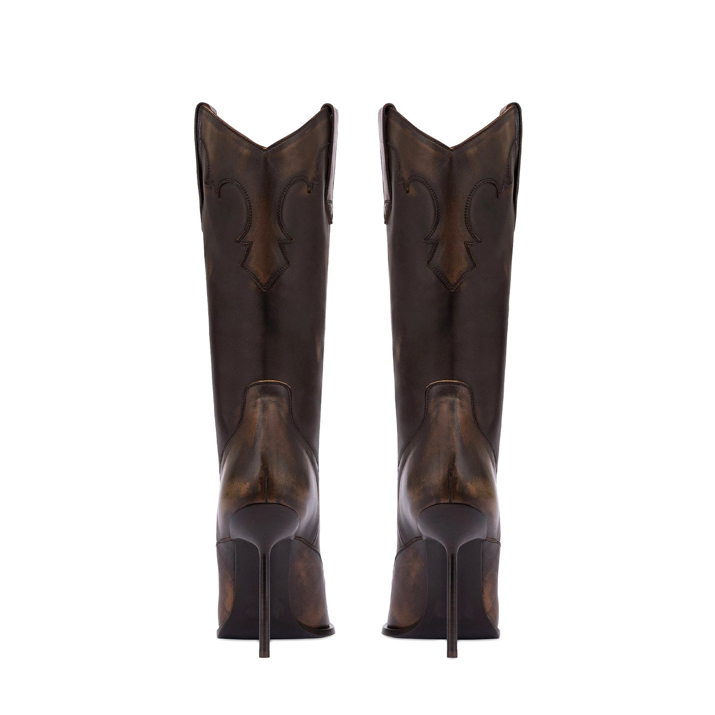 Ebony Pointed-Toe Simple Mid Calf Chic Stiletto Boots