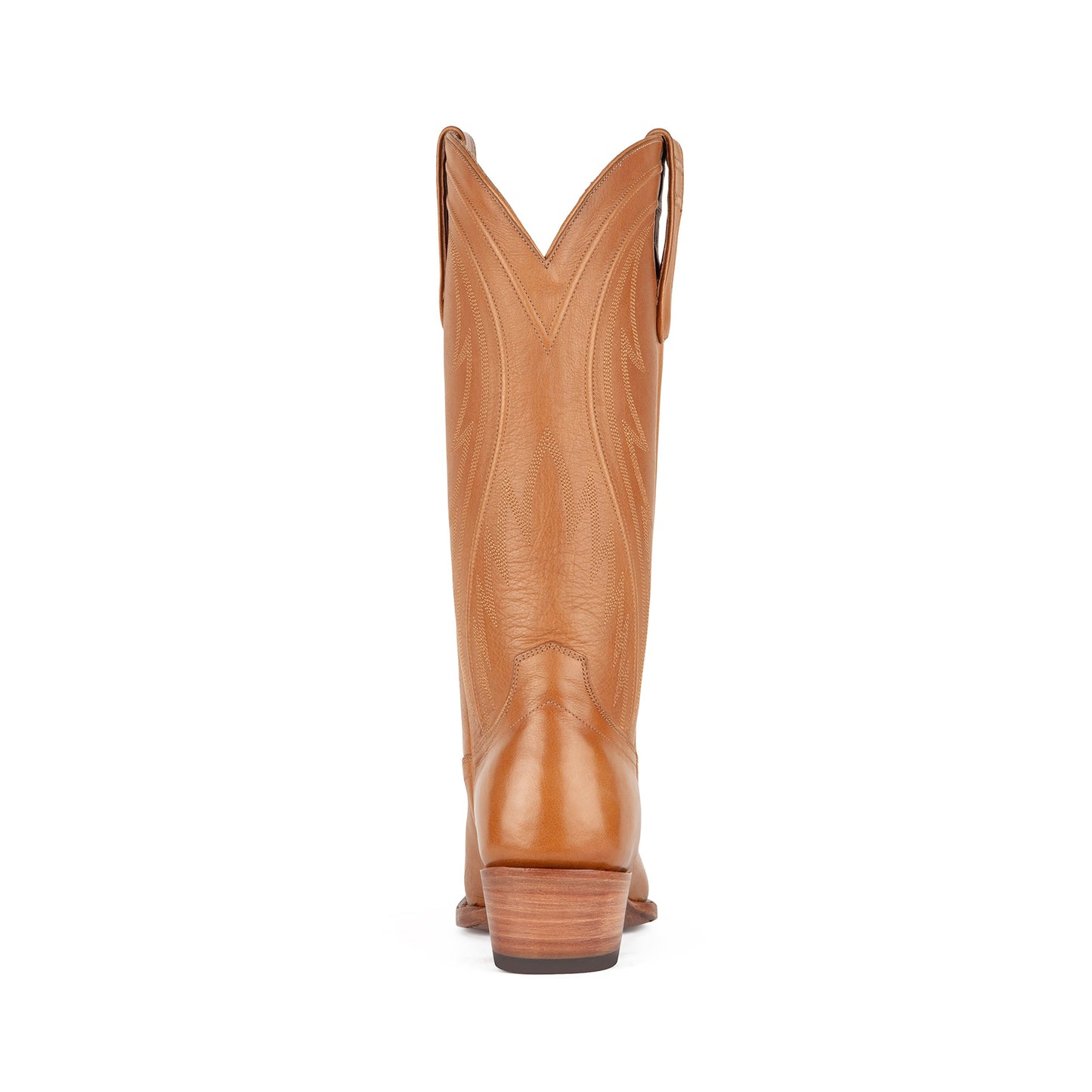 Tan Snip-Toe Classic Embroidery Chic Mid Calf Cowgirl Boots