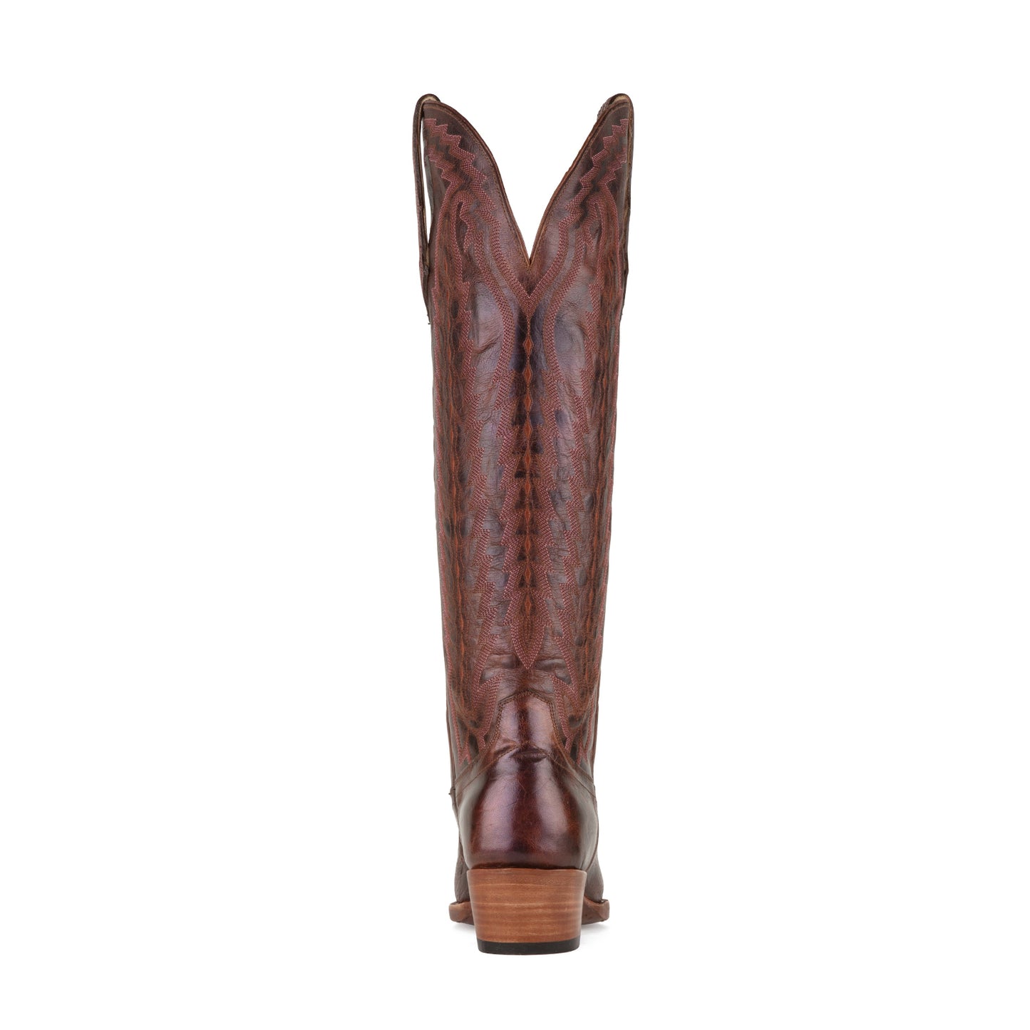 Cognac Snip-Toe Western Embroidery Classic Wide Calf Knee High Cowgirl Boots