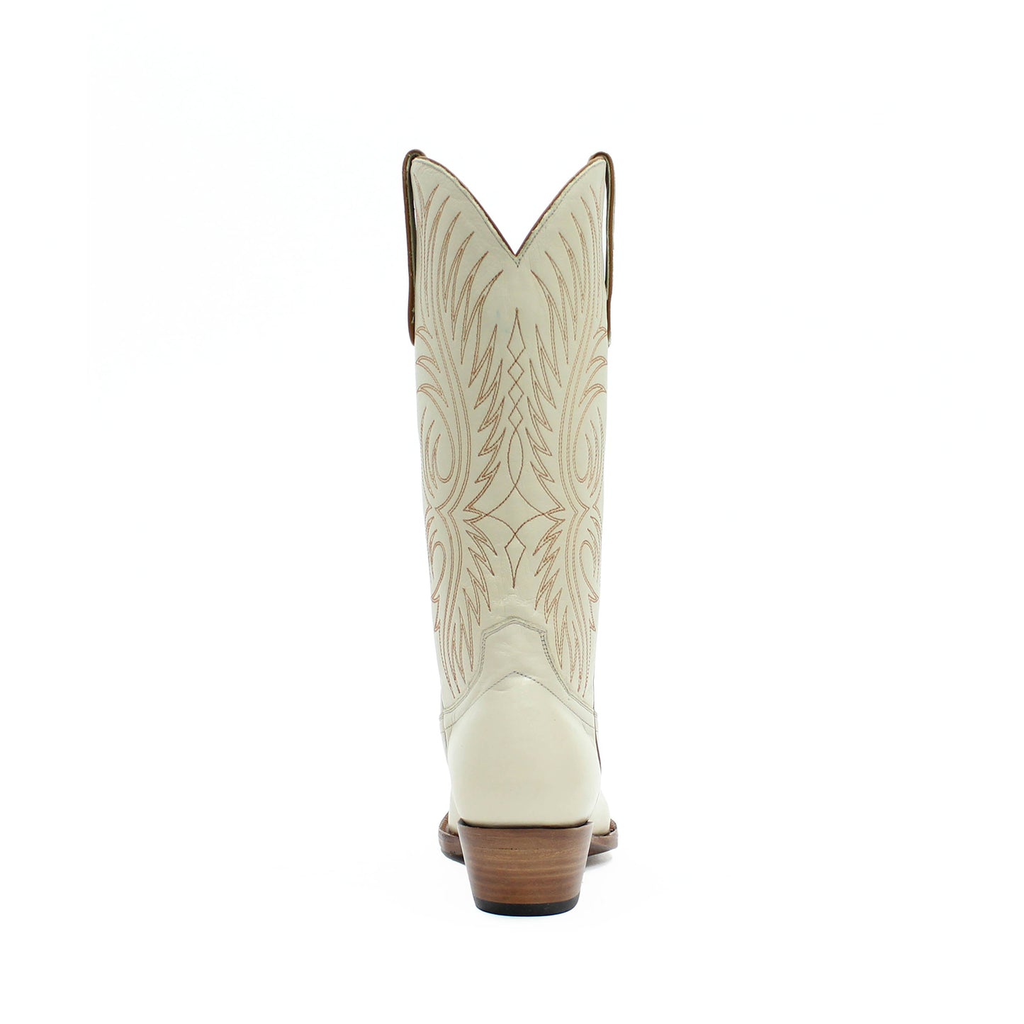Bone Snip-Toe Western Embroidery Mid Calf Cowgirl Boots
