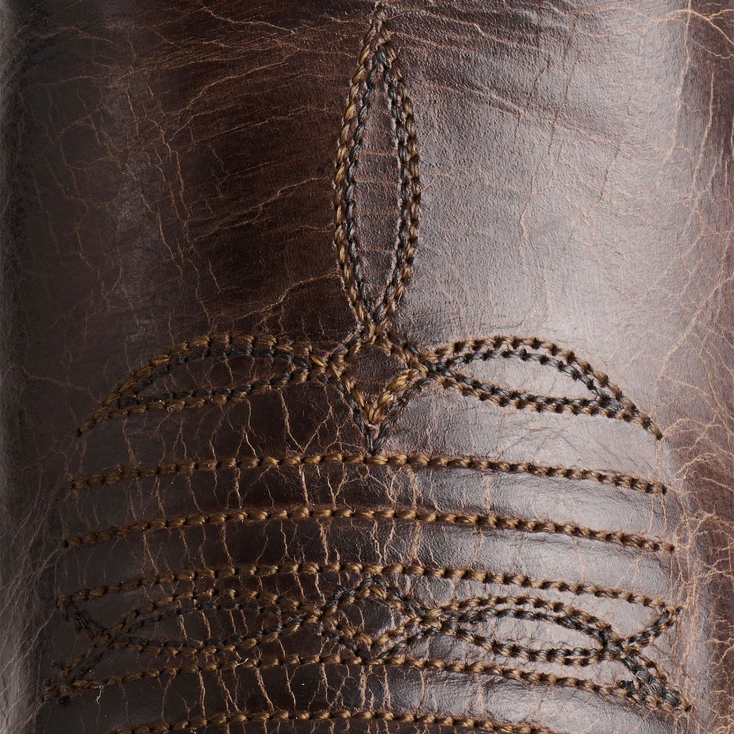 Chocolate Snip-Toe Western Embroidery Mid Calf Classic Cowgirl Boots