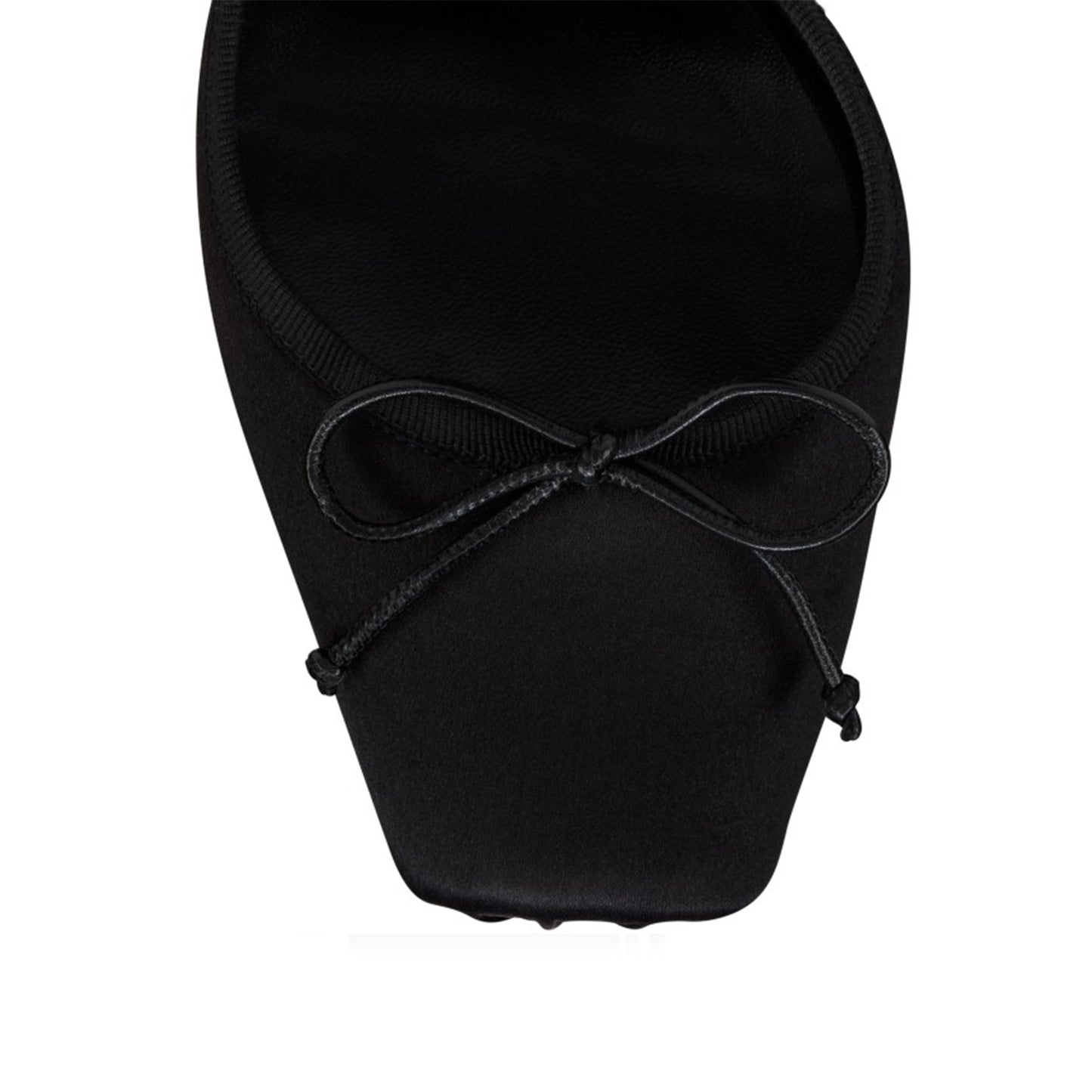 Black Satin Square-Toe Woolen Shaft With Rhinestone Knee High Stiletto Boots