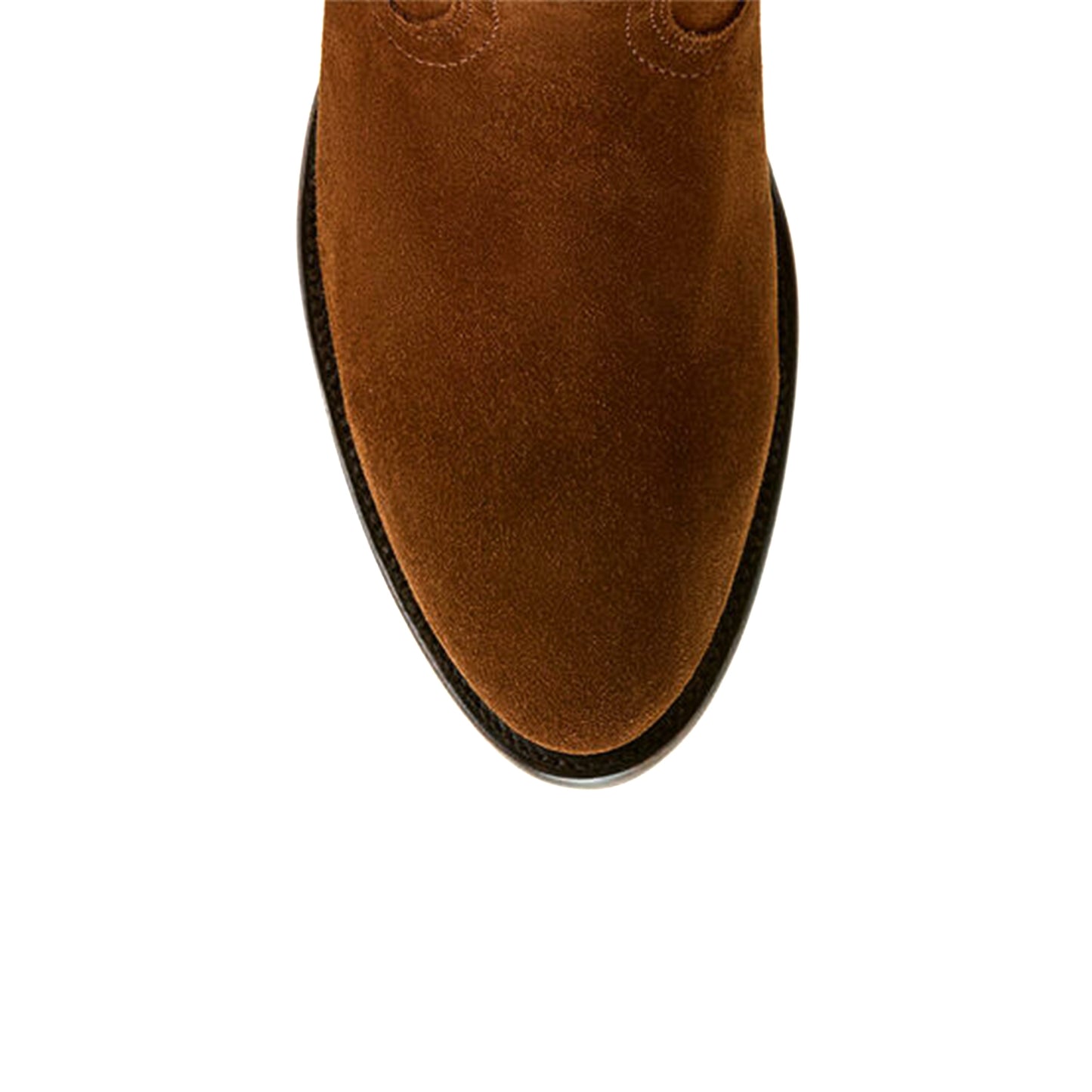 Brown Faux Suede Round-Toe Simple Wide Calf Knee High Cowgirl Boots