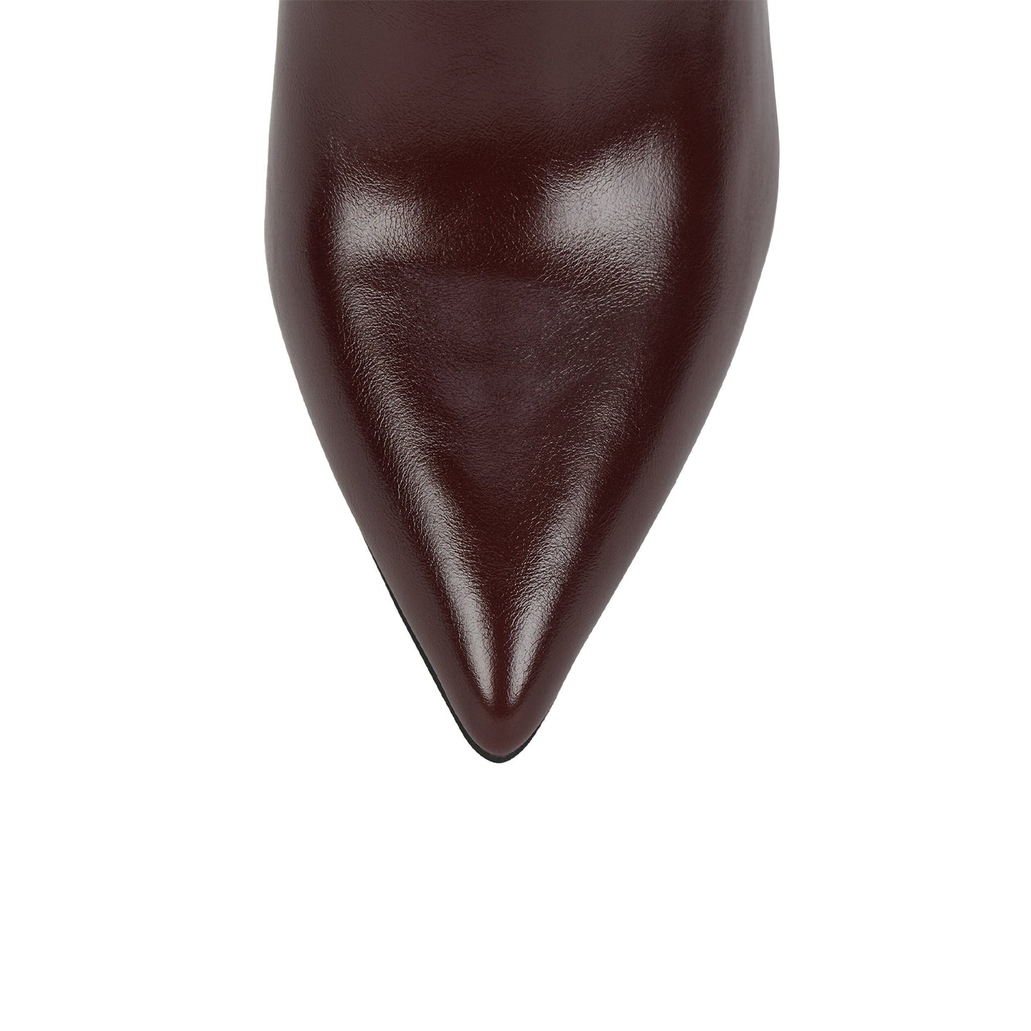 Wine Red Pointed-Toe Sleek Chic Wide Calf Knee High Stiletto Boots