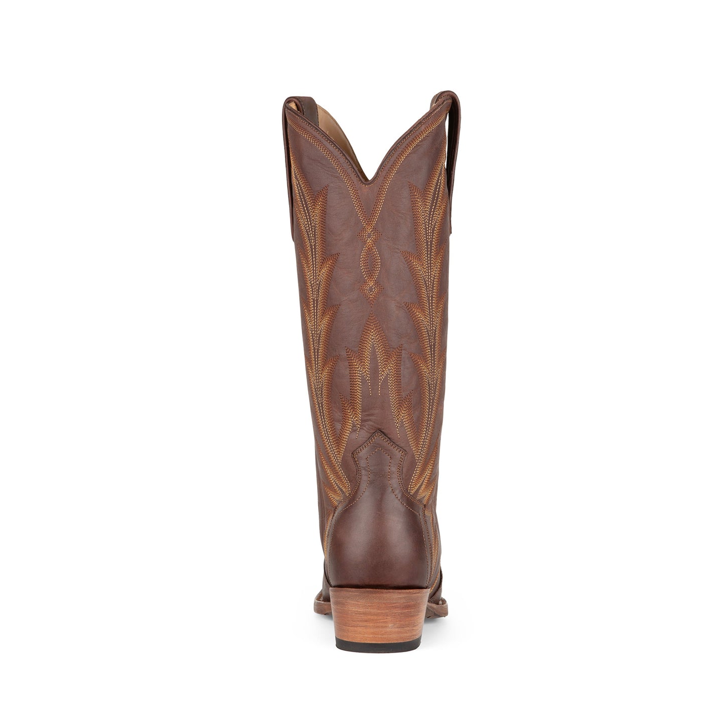Mahogany Snip-Toe Western Embroidery Classic Mid Calf Cowgirl Boots