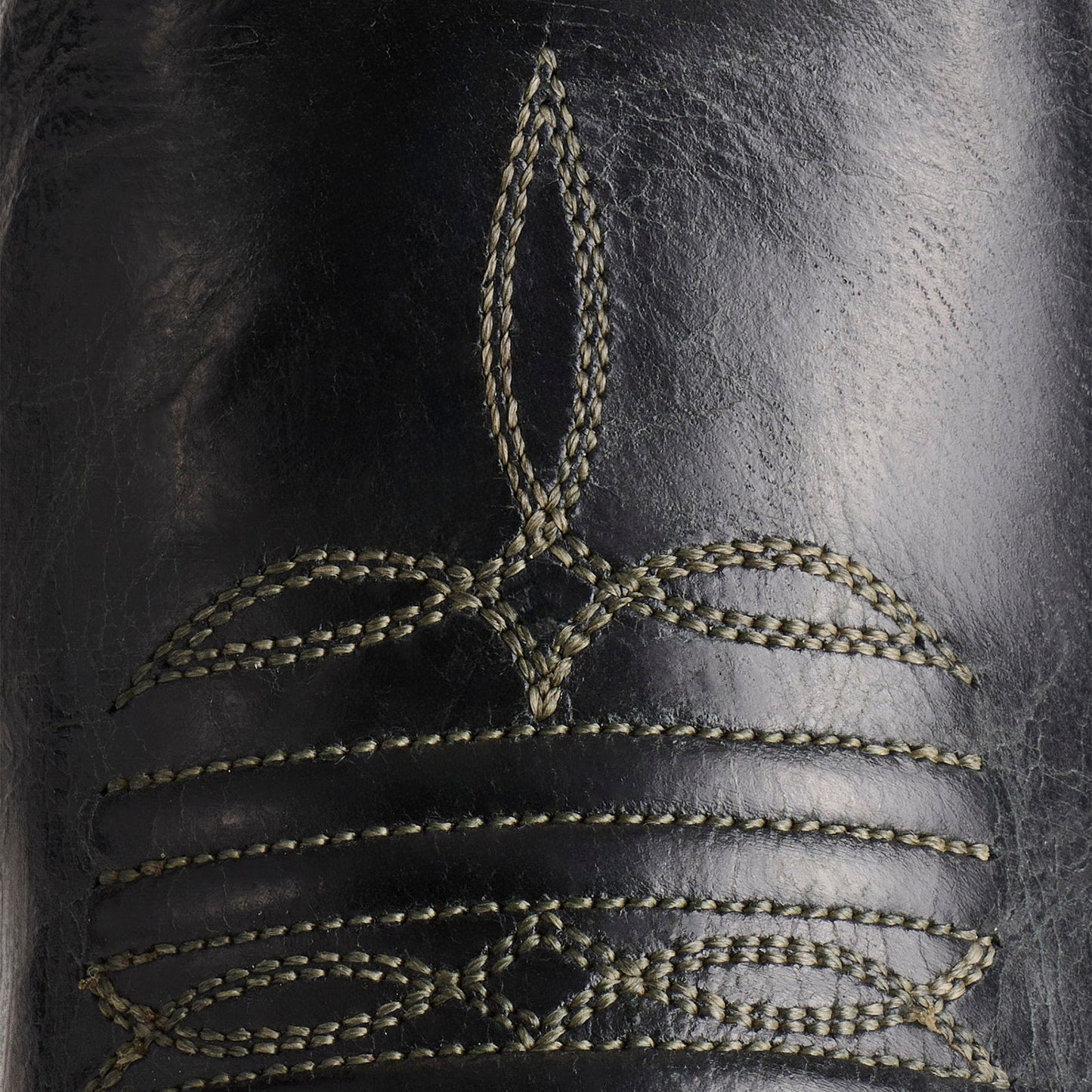 Black Snip-Toe Western Embroidery Mid Calf Classic Cowgirl Boots