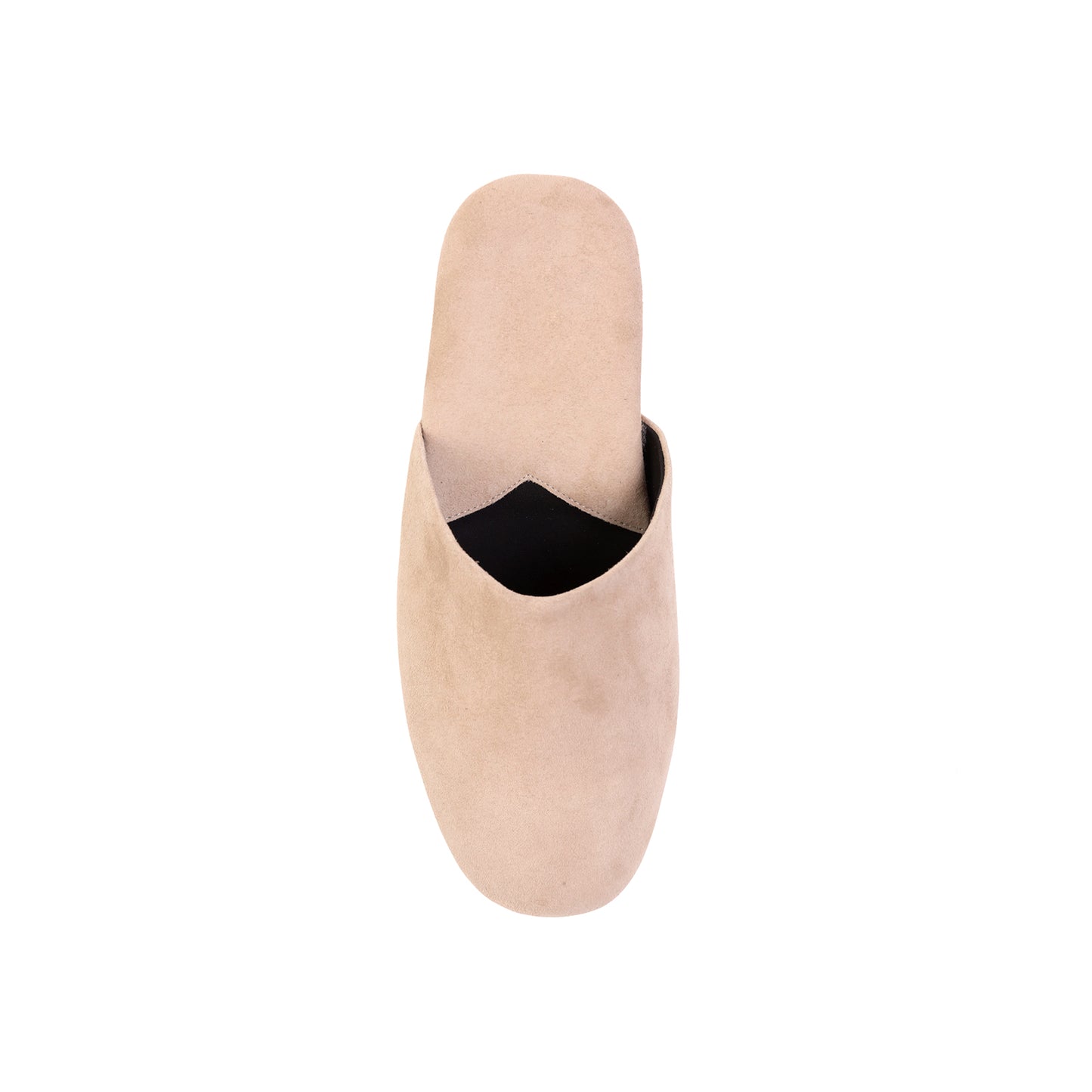 Pink Faux Suede Round-Toe Simple Slip-on Backless Ballet Flats