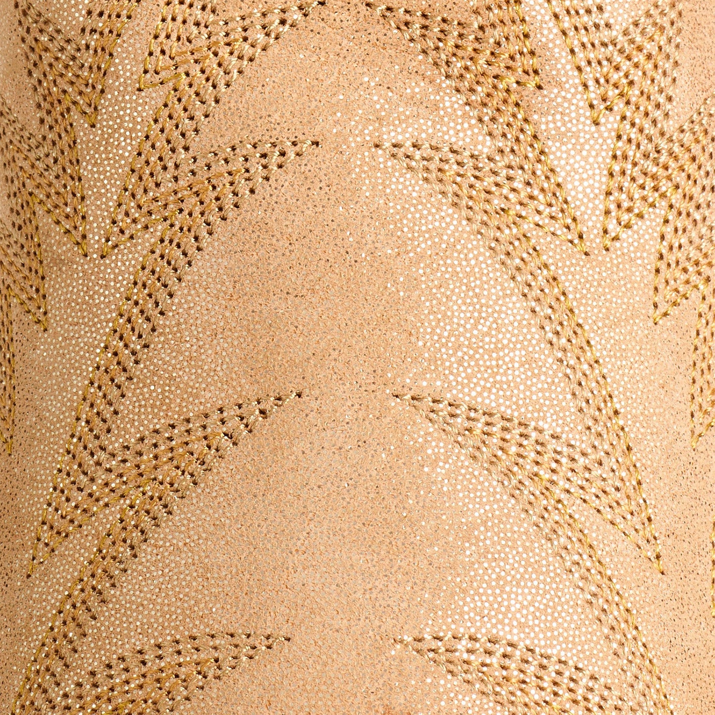 Metallic Champagne Snip-Toe Western Embroidery Wide Calf Chic Knee High Cowgirl Boots
