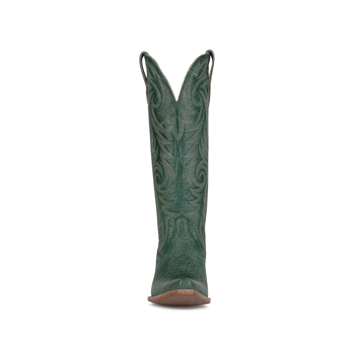Teal Snip-Toe Western Embroidery Classic Wide Calf Knee High Cowgirl Boots