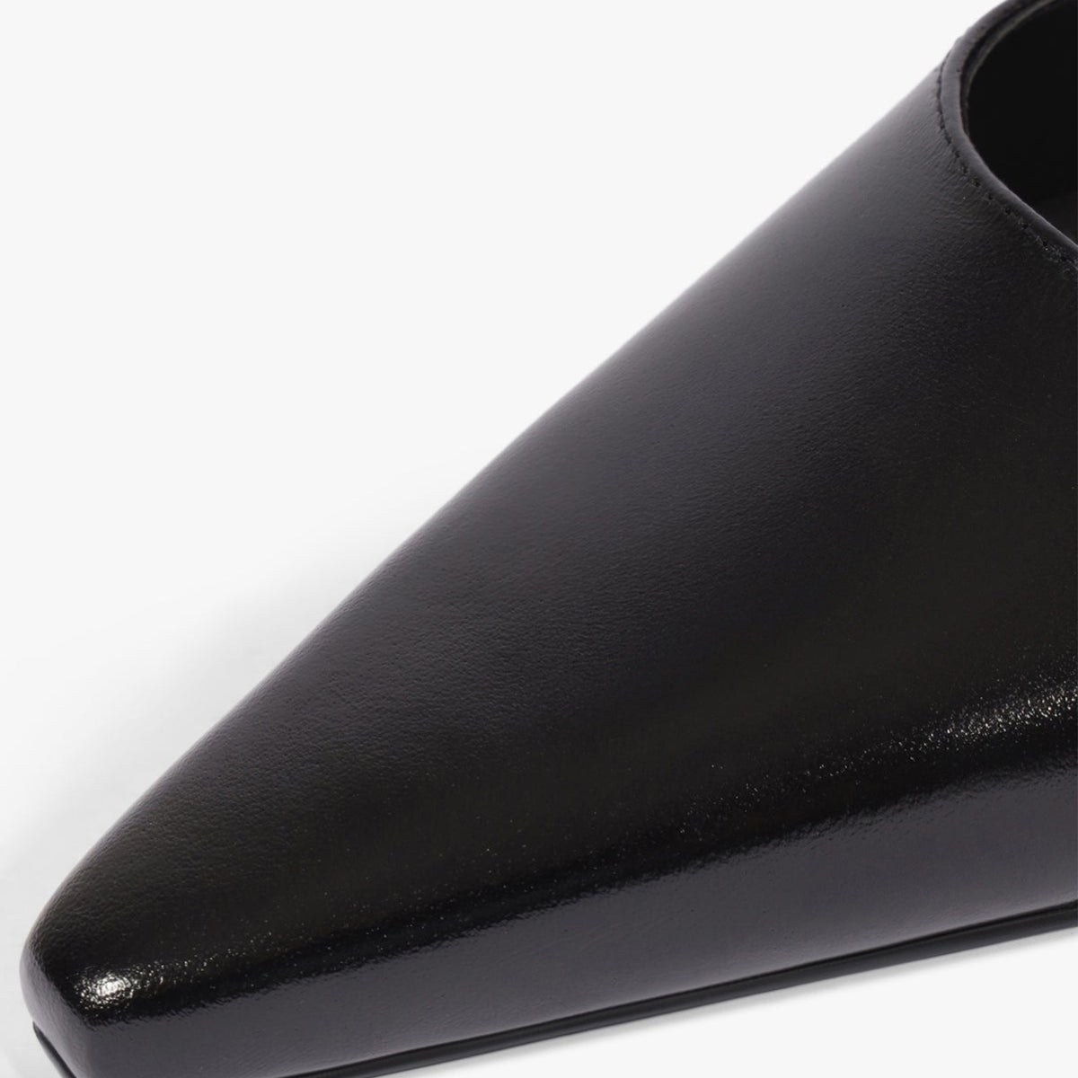Black Vegan Leather Pointed-Toe Chic Ankle Strap Slip-On High Heels