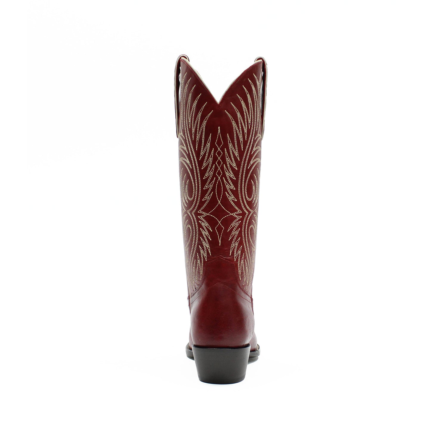 Red Snip-Toe Western Embroidery Mid Calf Cowgirl Boots