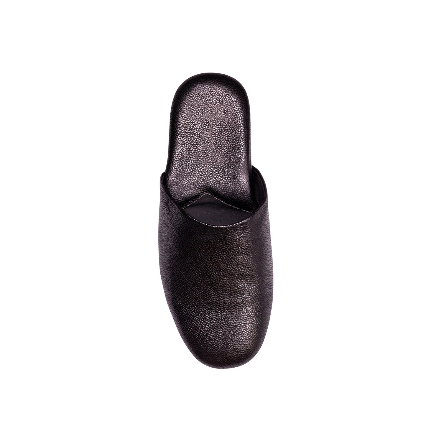 Black Round-Toe Simple Slip-on Backless Ballet Flats