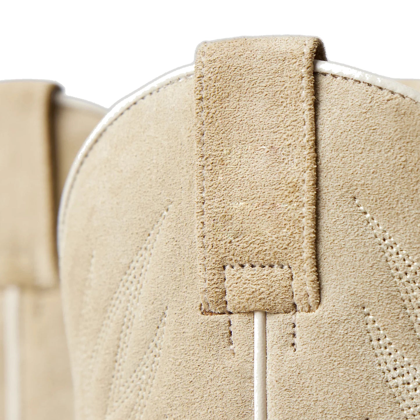 Beige Faux Suede Snip-Toe Chic Embroidery Western Mid Calf Cowgirl Boots