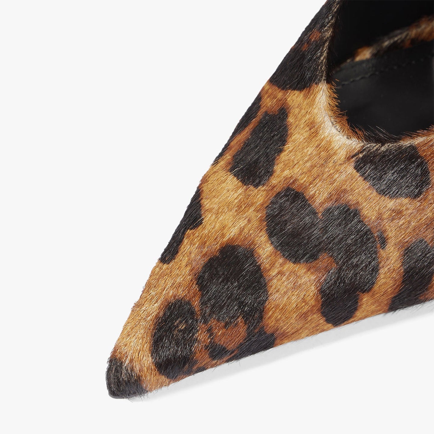 Leopard Pattern Pointed-Toe Slip-On Backless Chic Pumps High Heels