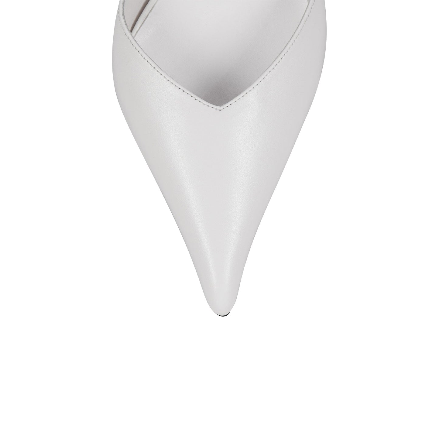 Ivory Pointed-Toe Slingback Simple Pumps High Heels