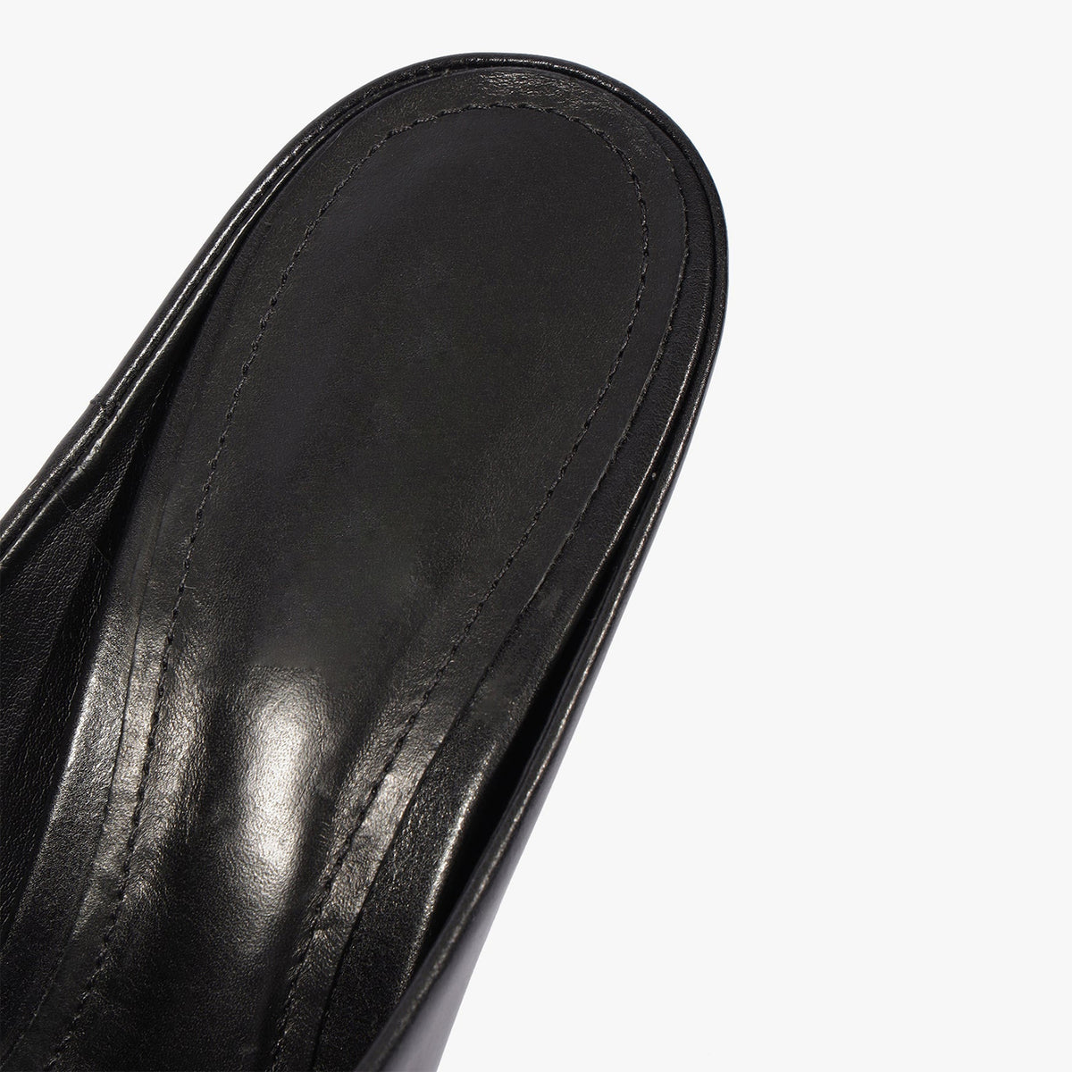 Black Pointed-Toe Slip-On Backless Chic Pumps High Heels
